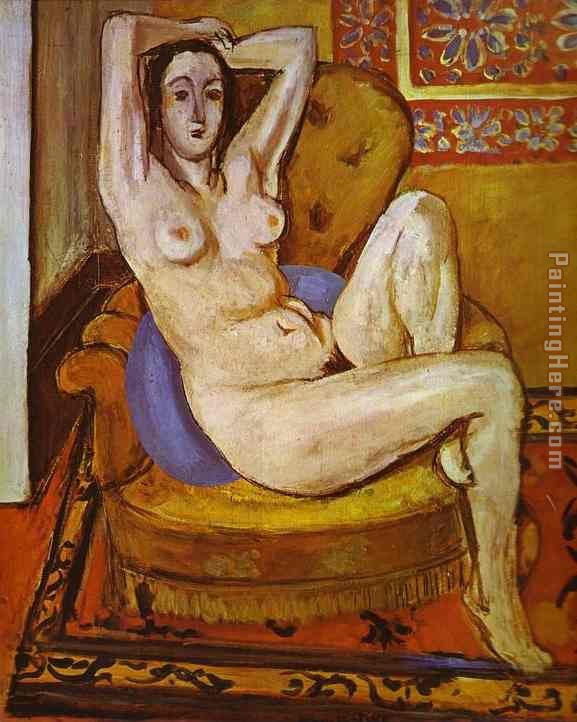 Nude on a Blue Cushion painting - Henri Matisse Nude on a Blue Cushion art painting